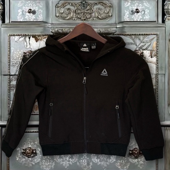 REEBOK • Little Boy Black Lightweight Hooded Softshell Jacket - Picture 5 of 5